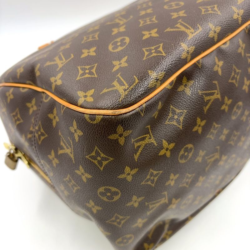 Louis Vuitton Evasion Monogram Leather ×pvc Brown Boston Bag Gold M41443