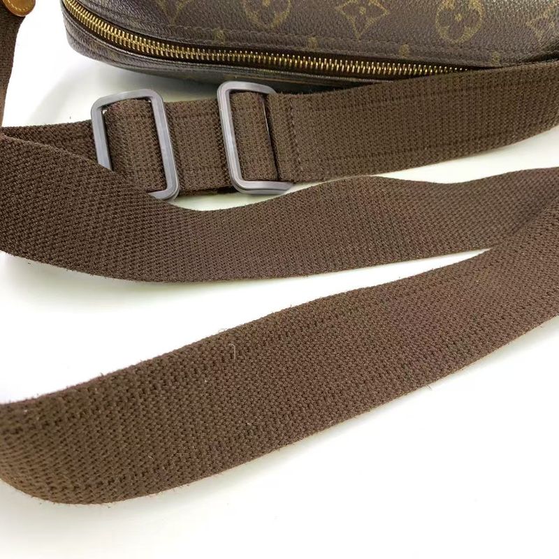 Louis Vuitton Reporter PM Monogram Leather × PVC Brown Shoulder Bag Gold M45254