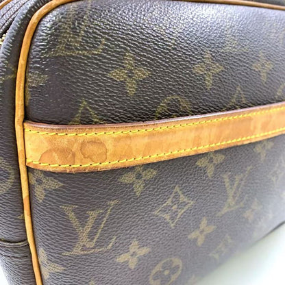 Louis Vuitton Reporter PM Monogram Leather × PVC Brown Shoulder Bag Gold M45254
