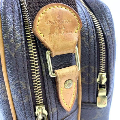 Louis Vuitton Reporter PM Monogram Leather × PVC Brown Shoulder Bag Gold M45254