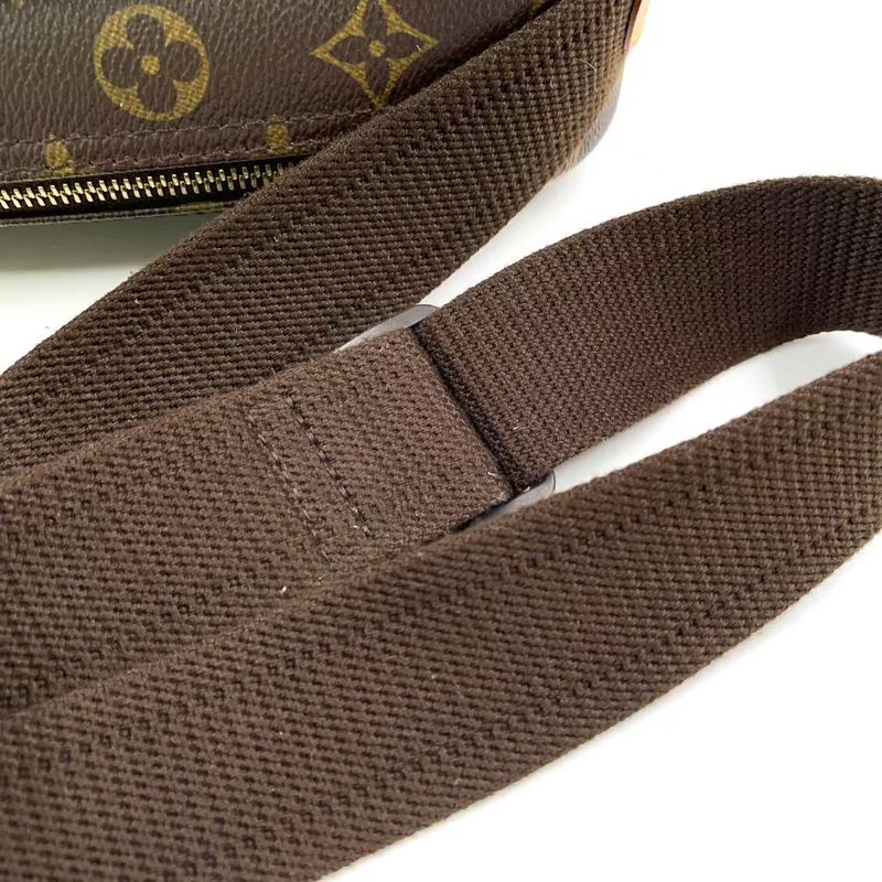 Louis Vuitton Reporter PM Monogram Leather × PVC Brown Shoulder Bag Gold M45254