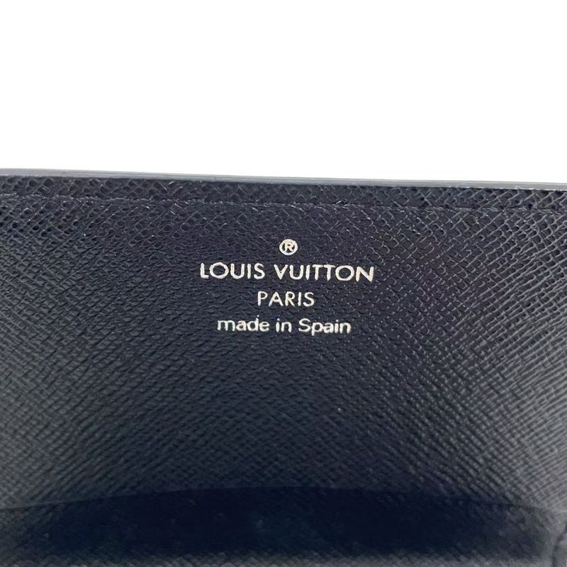 Louis Vuitton Anvelope Cult Devisit Epi Noir Black Leather Black Card Case