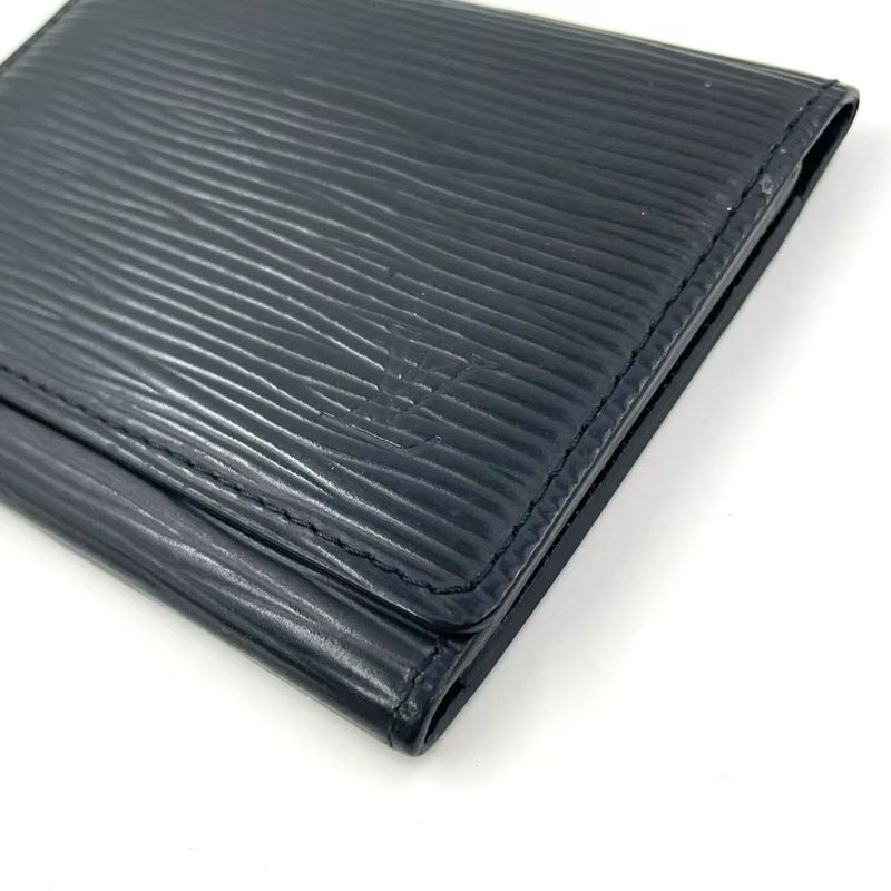 Louis Vuitton Anvelope Cult Devisit Epi Noir Black Leather Black Card Case