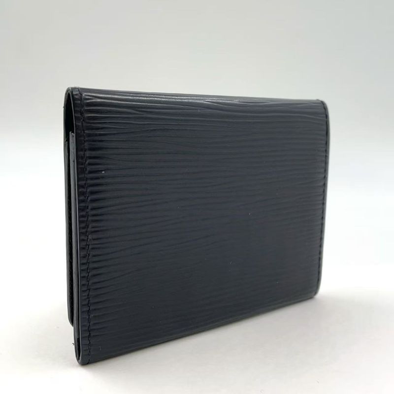 Louis Vuitton Anvelope Cult Devisit Epi Noir Black Leather Black Card Case