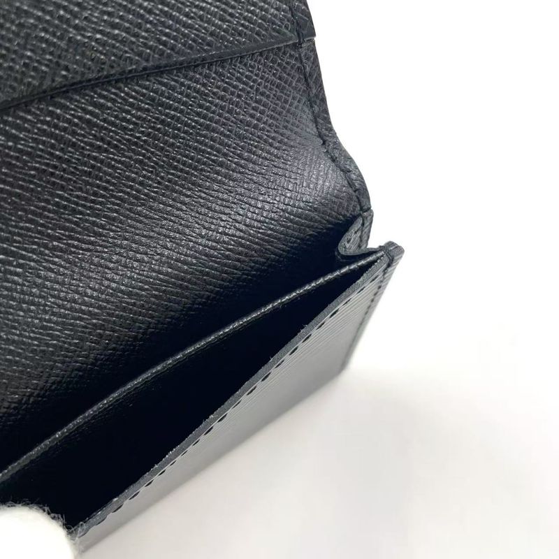 Louis Vuitton Anvelope Cult Devisit Epi Noir Black Leather Black Card Case