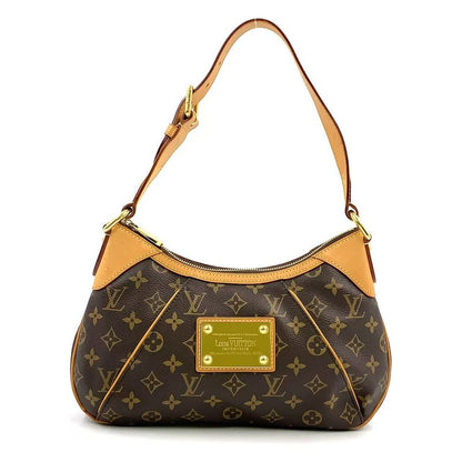 Louis Vuitton Thames PM Monogram Leather ×pvc Brown Shoulder Bag Gold M56384