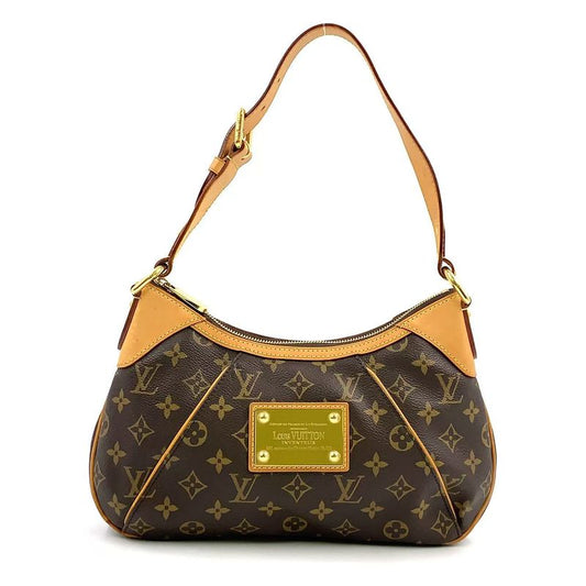 Louis Vuitton Thames PM Monogram Leather ×pvc Brown Shoulder Bag Gold M56384
