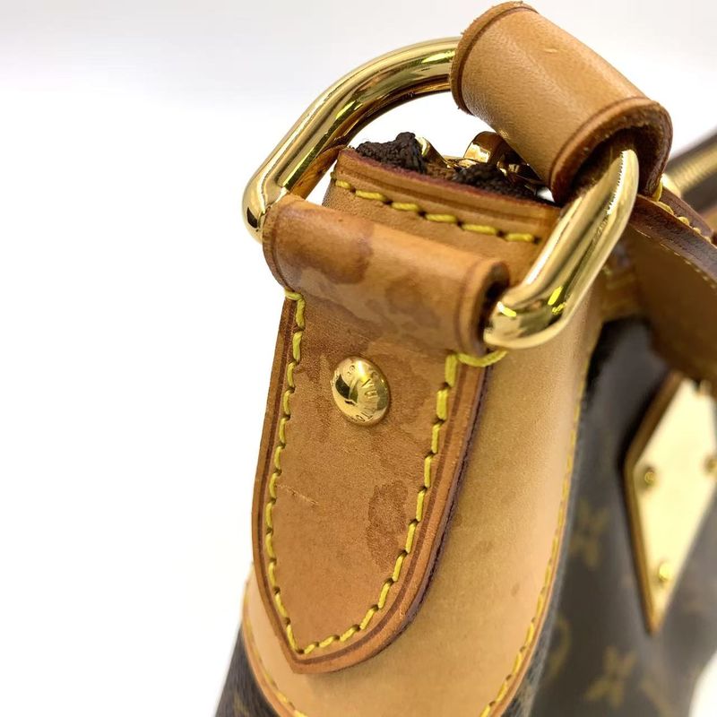 Louis Vuitton Thames PM Monogram Leather ×pvc Brown Shoulder Bag Gold M56384