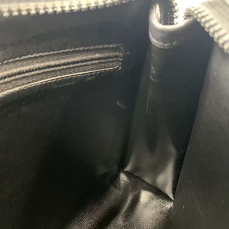 Celine Macadam Pattern Leather X Canvas Black Clutch Bag Gold