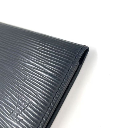Louis Vuitton Anvelope Cult Devisit Epi Noir Black Leather Black Card Case