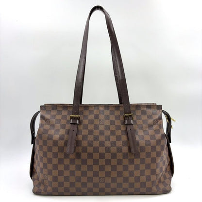 Louis Vuitton Chelsea Damier Ebene Damier Ebene Shoulder Bag Leather ×pvc Brown