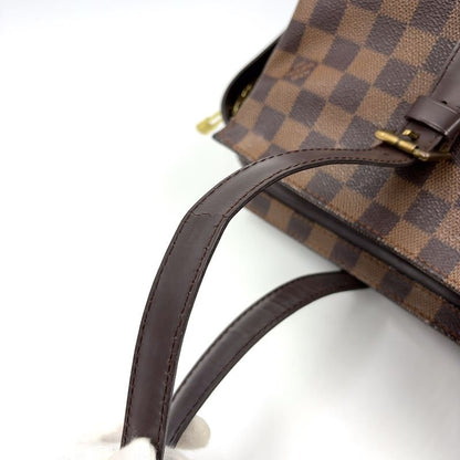 Louis Vuitton Chelsea Damier Ebene Damier Ebene Shoulder Bag Leather ×pvc Brown