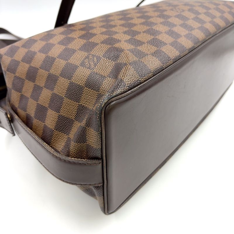 Louis Vuitton Chelsea Damier Ebene Damier Ebene Shoulder Bag Leather ×pvc Brown