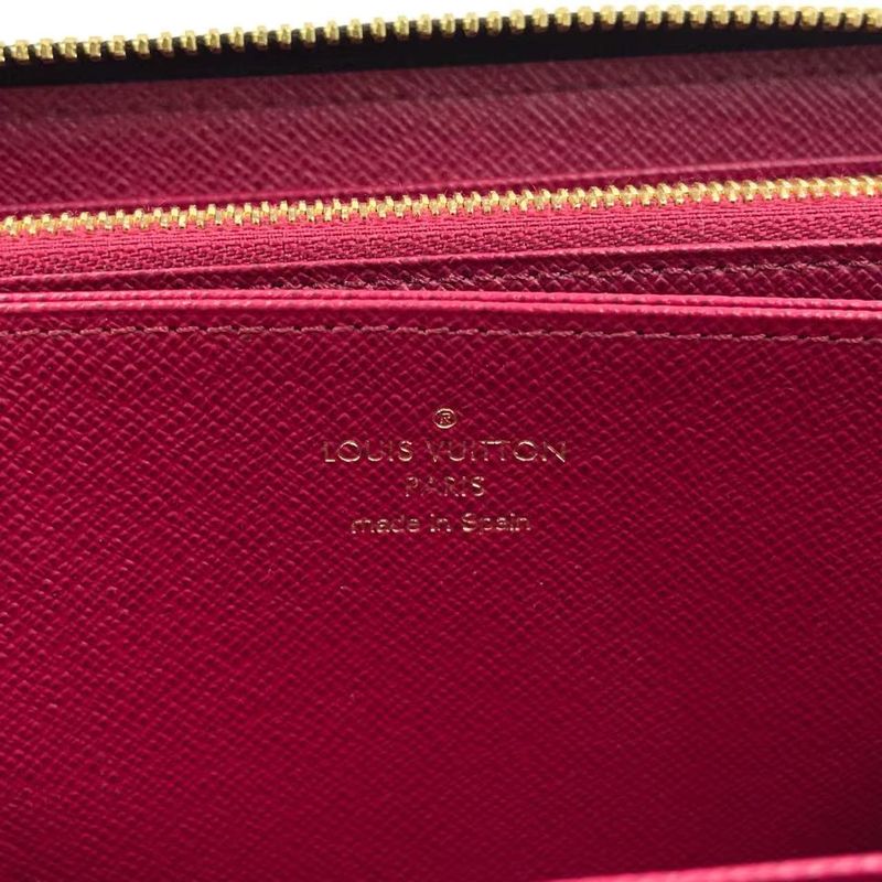 Louis Vuitton Zippy Wallet Monogram PVC Brown Round Zipper Long Wallet Gold