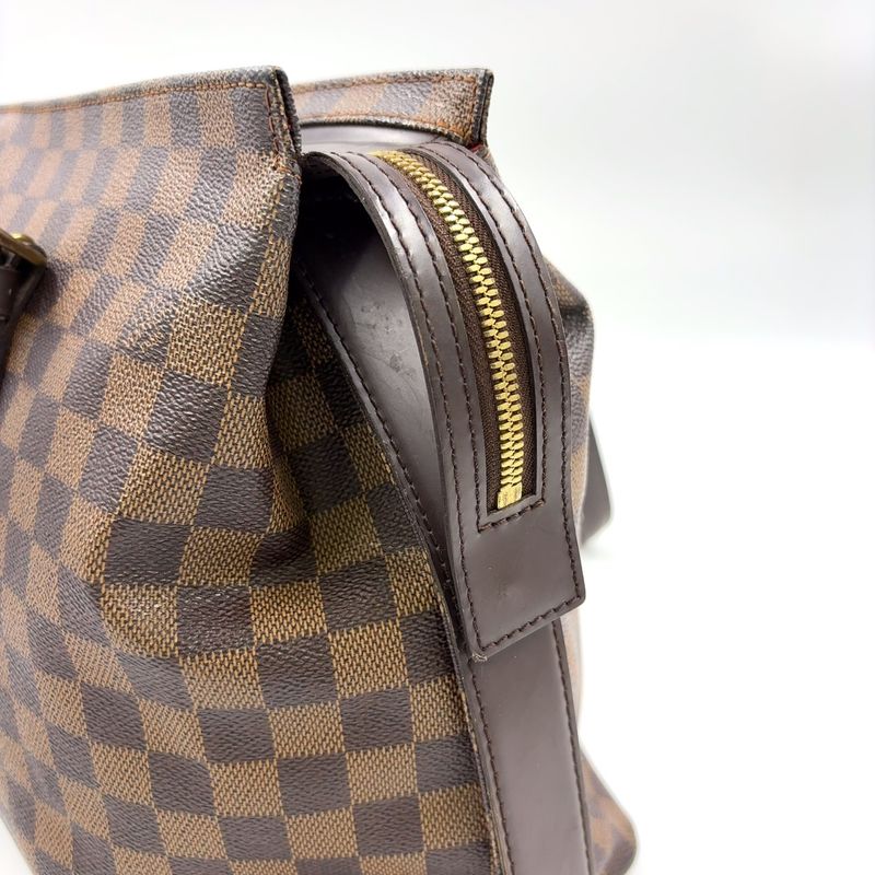 Louis Vuitton Chelsea Damier Ebene Damier Ebene Shoulder Bag Leather ×pvc Brown