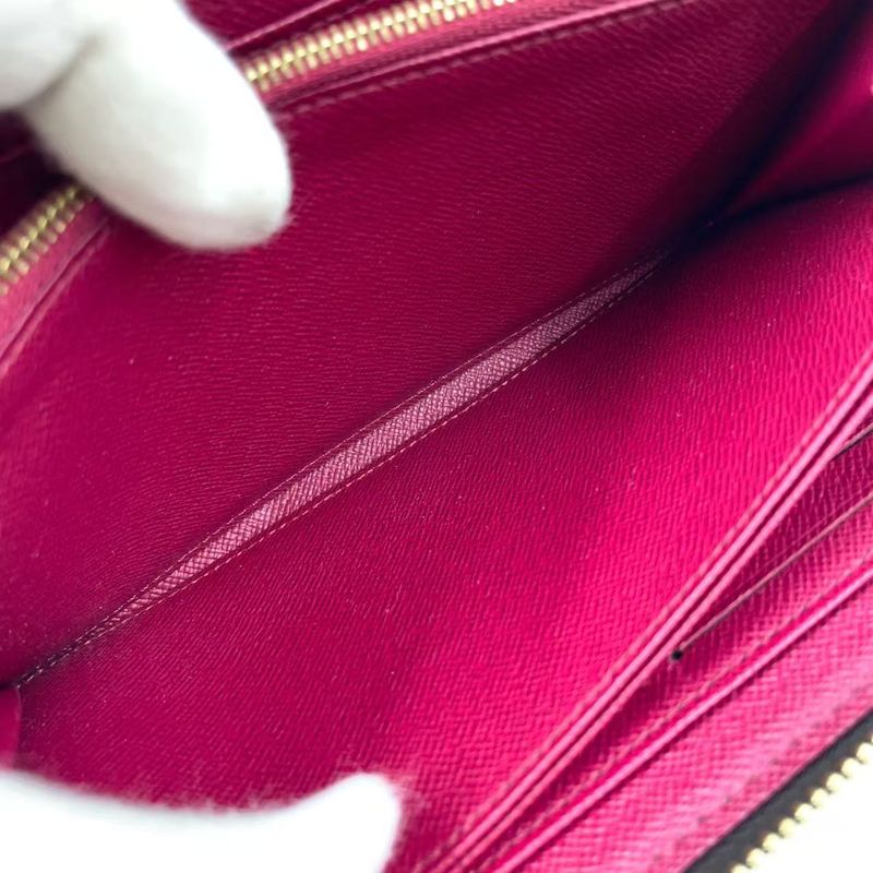 Louis Vuitton Zippy Wallet Monogram PVC Brown Round Zipper Long Wallet Gold