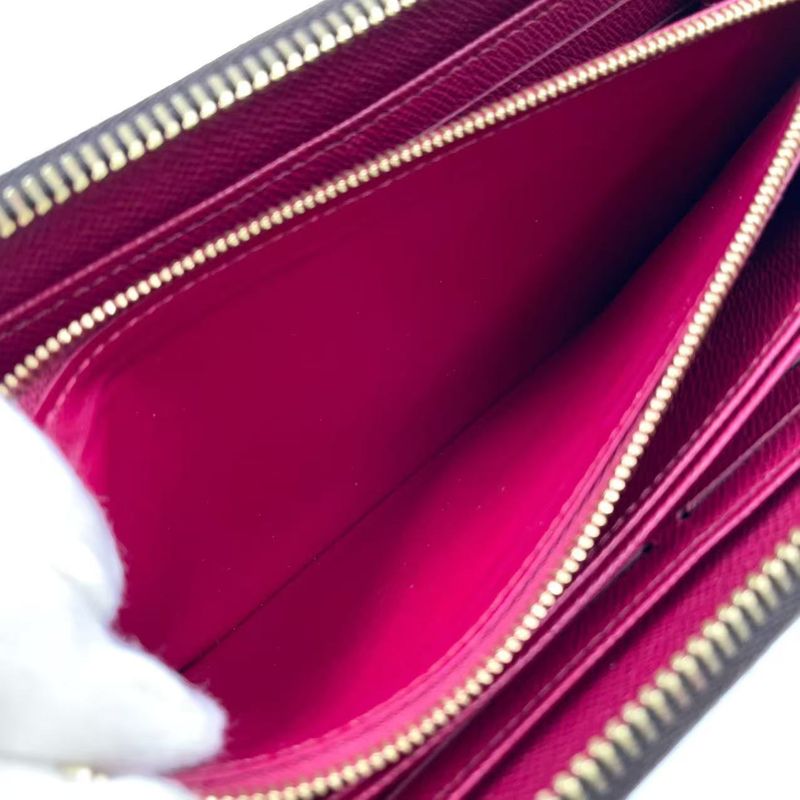 Louis Vuitton Zippy Wallet Monogram PVC Brown Round Zipper Long Wallet Gold