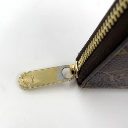 Louis Vuitton Zippy Wallet Monogram PVC Brown Round Zipper Long Wallet Gold