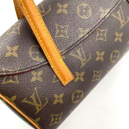 Louis Vuitton Sonatine Monogram Leather ×pvc Brown Handbag Gold M51902