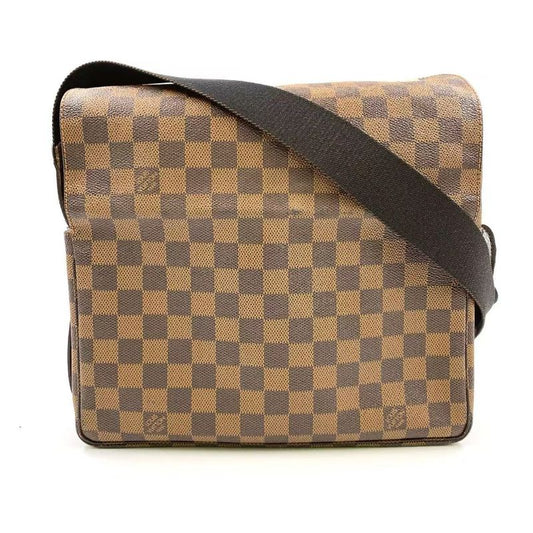 Louis Vuitton Naviglio Damier Ebene Damier Ebene Leather × PVC Brown Shoulder