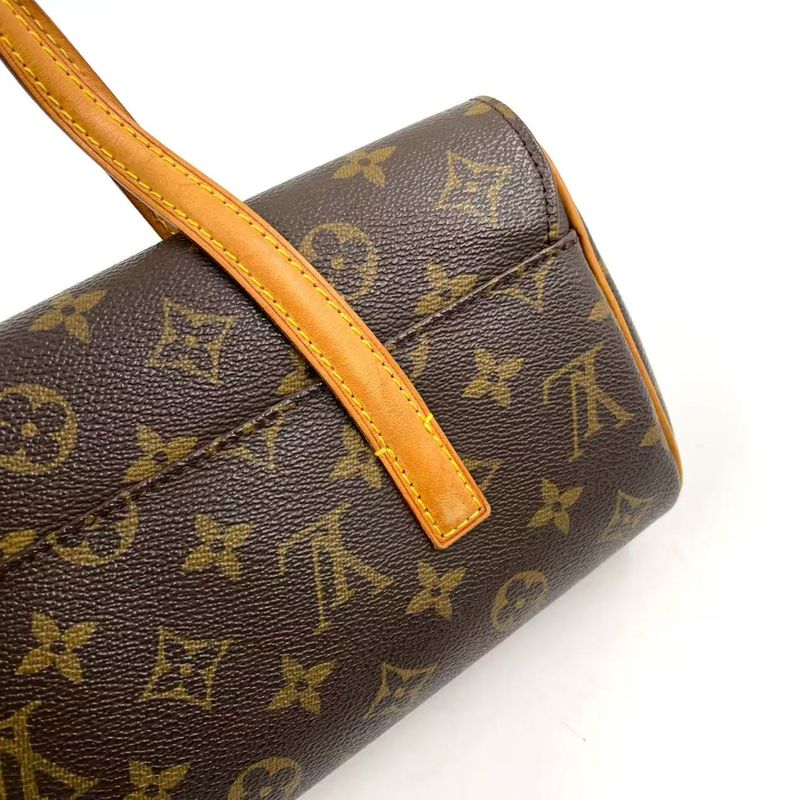 Louis Vuitton Sonatine Monogram Leather ×pvc Brown Handbag Gold M51902