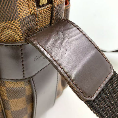 Louis Vuitton Naviglio Damier Ebene Damier Ebene Leather × PVC Brown Shoulder
