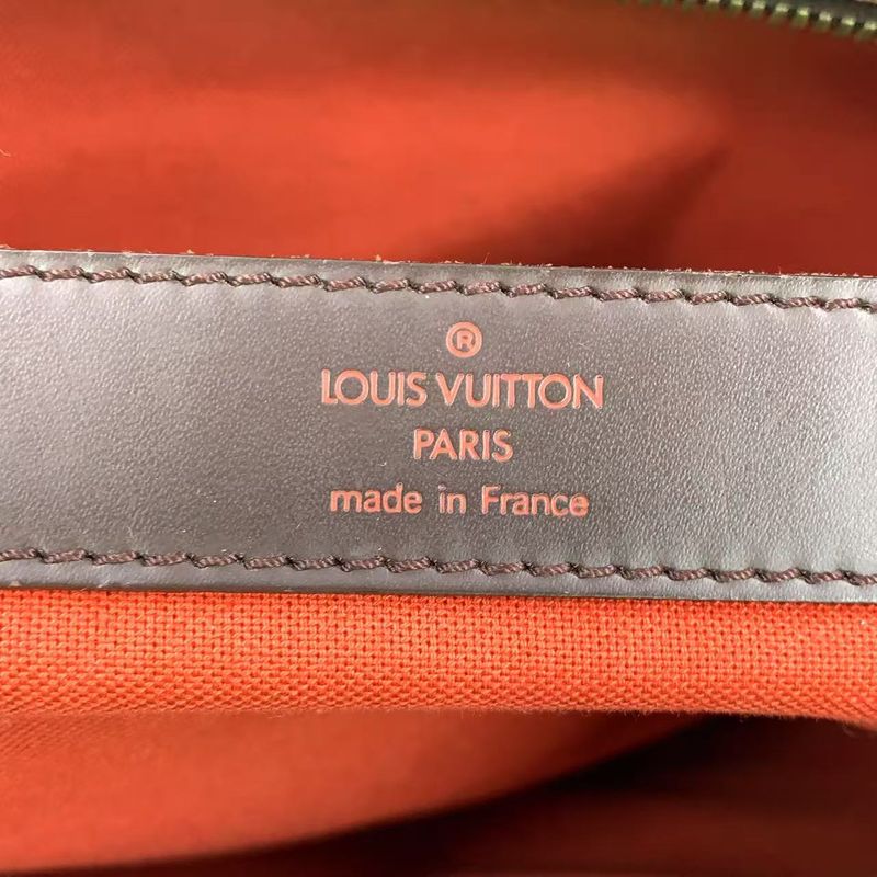 Louis Vuitton Naviglio Damier Ebene Damier Ebene Leather × PVC Brown Shoulder