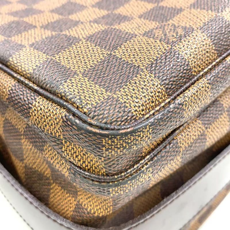 Louis Vuitton Naviglio Damier Ebene Damier Ebene Leather × PVC Brown Shoulder