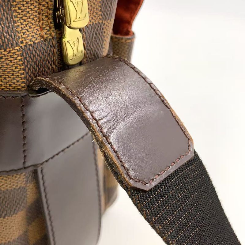 Louis Vuitton Naviglio Damier Ebene Damier Ebene Leather × PVC Brown Shoulder