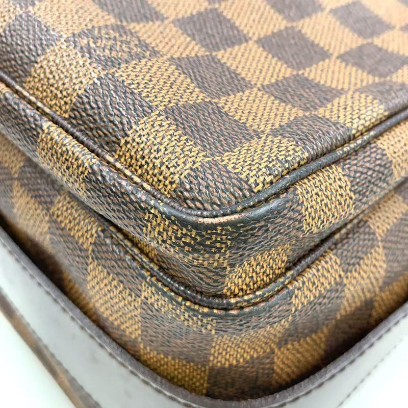 Louis Vuitton Naviglio Damier Ebene Damier Ebene Leather × PVC Brown Shoulder