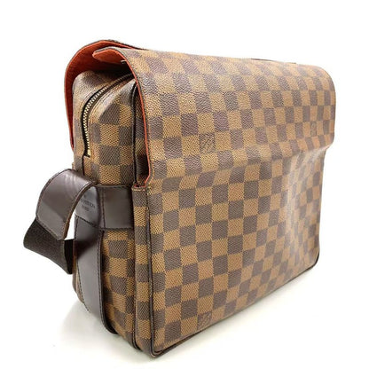 Louis Vuitton Naviglio Damier Ebene Damier Ebene Leather × PVC Brown Shoulder