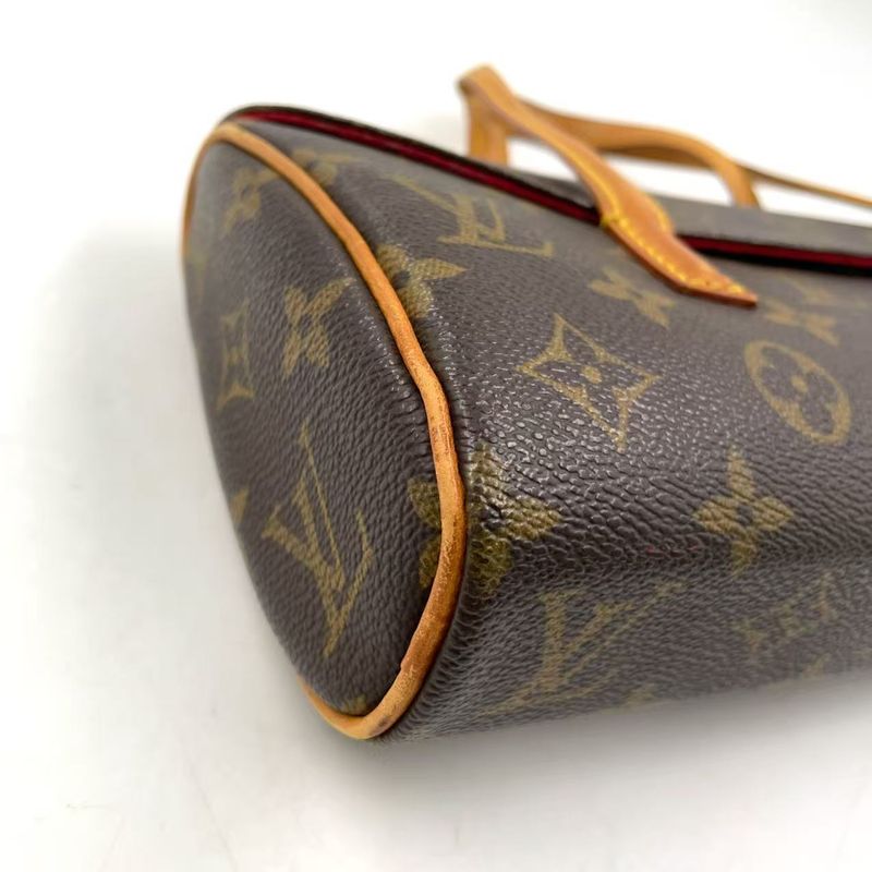 Louis Vuitton Sonatine Monogram Leather ×pvc Brown Handbag Gold M51902
