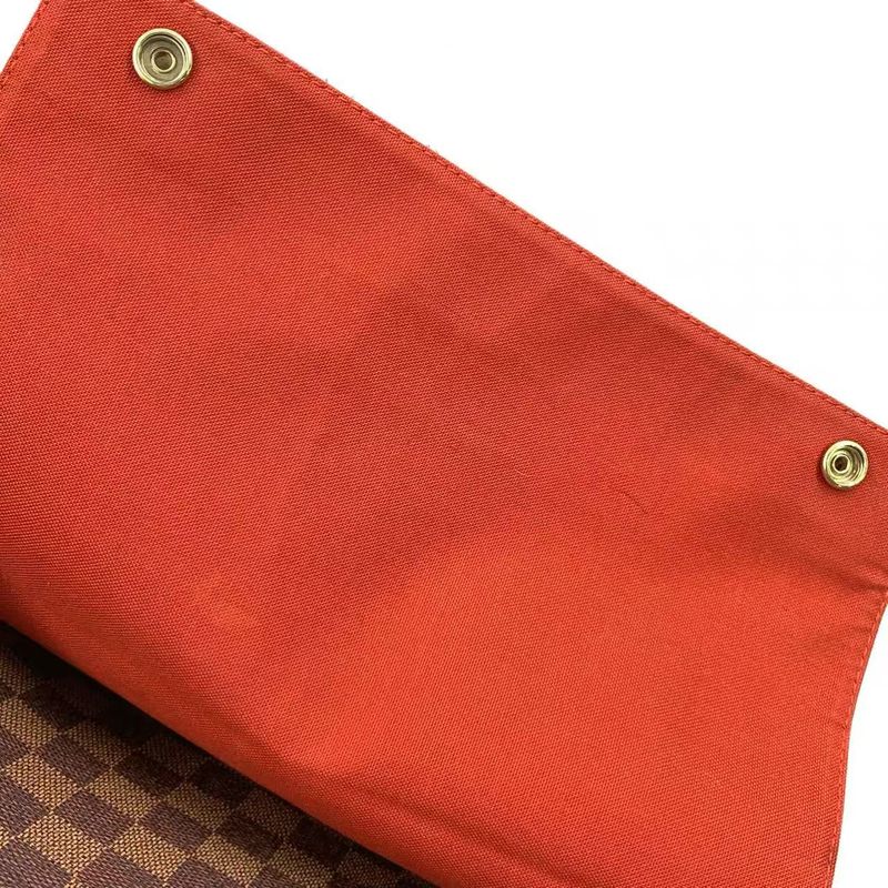 Louis Vuitton Naviglio Damier Ebene Damier Ebene Leather × PVC Brown Shoulder