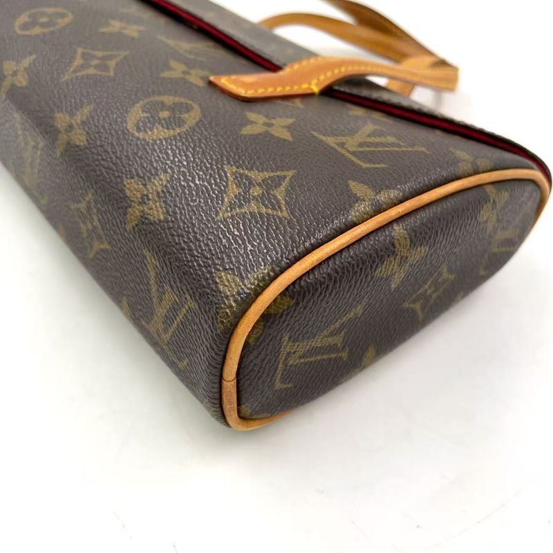 Louis Vuitton Sonatine Monogram Leather ×pvc Brown Handbag Gold M51902