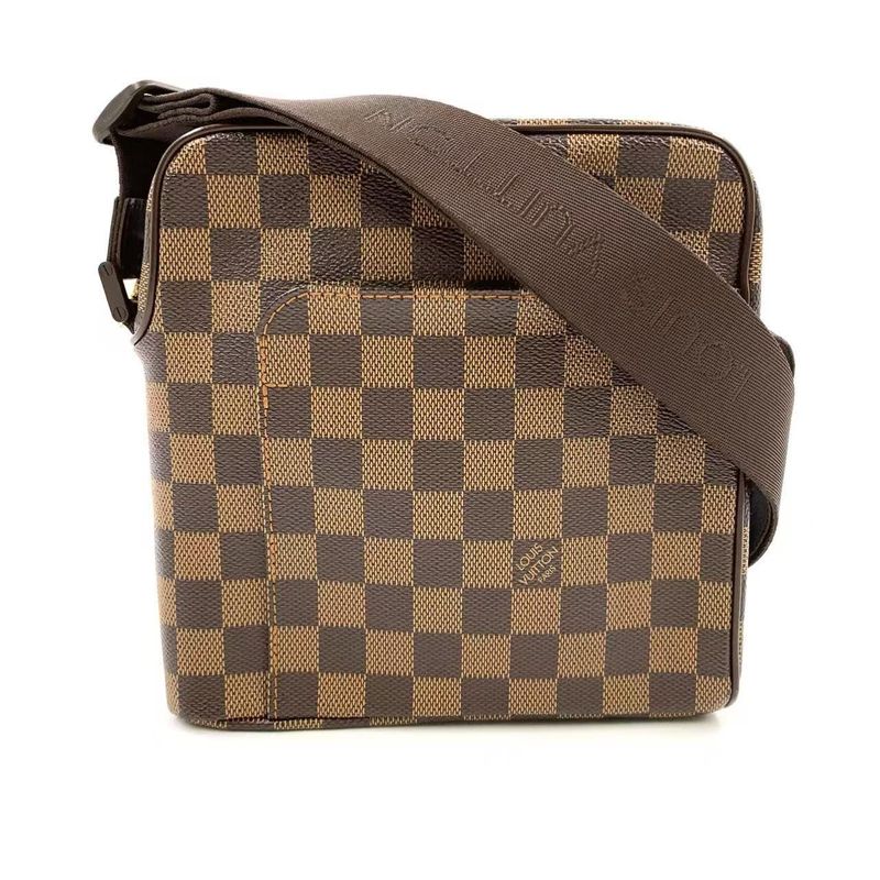 Louis Vuitton Olaf PM Damier Ebene Damier Ebene Leather ×pvc Brown Shoulder Bag