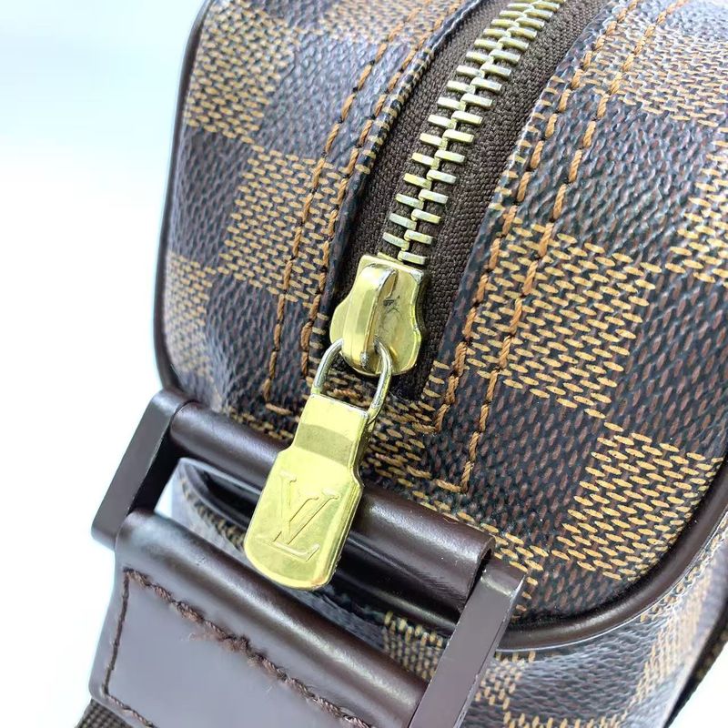 Louis Vuitton Olaf PM Damier Ebene Damier Ebene Leather ×pvc Brown Shoulder Bag