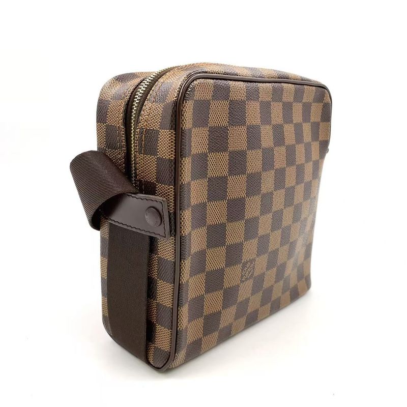 Louis Vuitton Olaf PM Damier Ebene Damier Ebene Leather ×pvc Brown Shoulder Bag