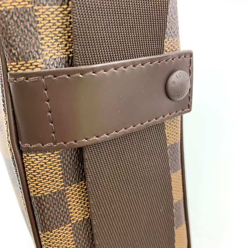 Louis Vuitton Olaf PM Damier Ebene Damier Ebene Leather ×pvc Brown Shoulder Bag