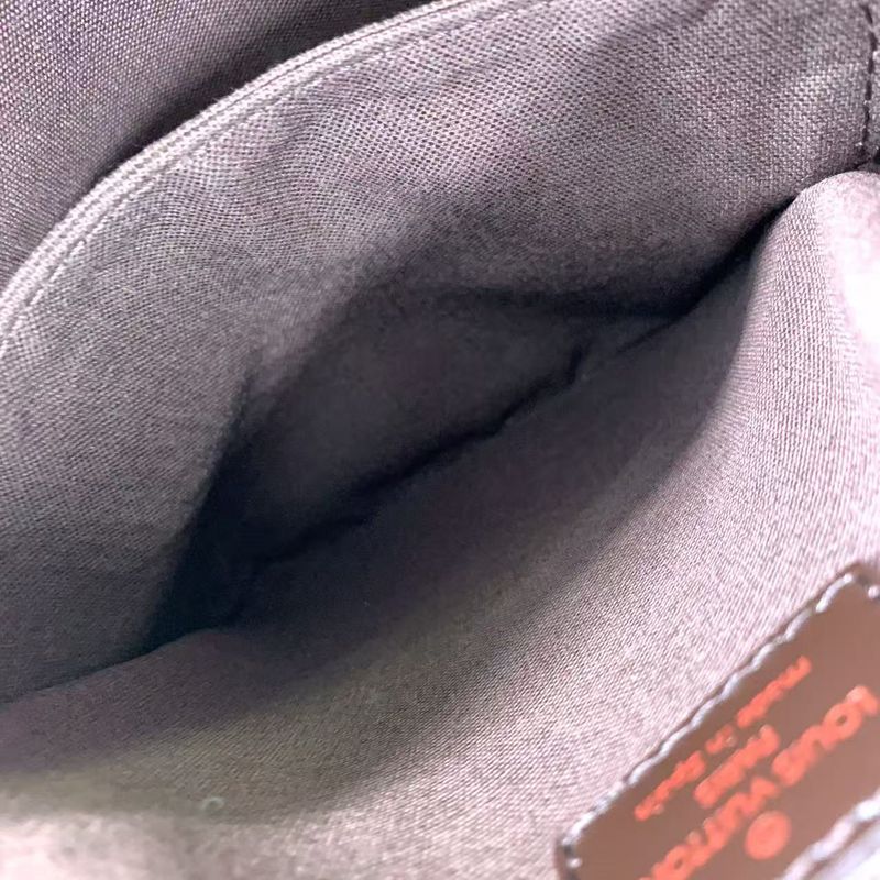 Louis Vuitton Olaf PM Damier Ebene Damier Ebene Leather ×pvc Brown Shoulder Bag