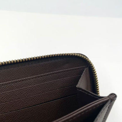 Louis Vuitton Zippy Wallet Damier Ebene Damier Ebene PVC Brown Round Zipper