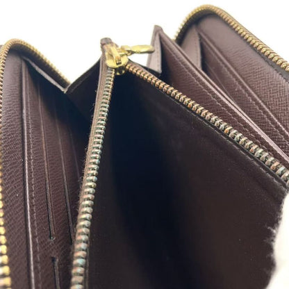 Louis Vuitton Zippy Wallet Damier Ebene Damier Ebene PVC Brown Round Zipper