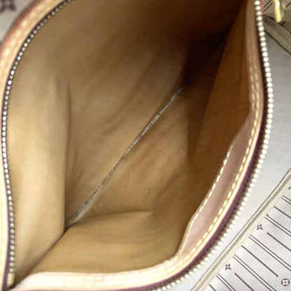 Louis Vuitton Neverfull MM Monogram Leather ×pvc Brown Tote Bag Gold M40156