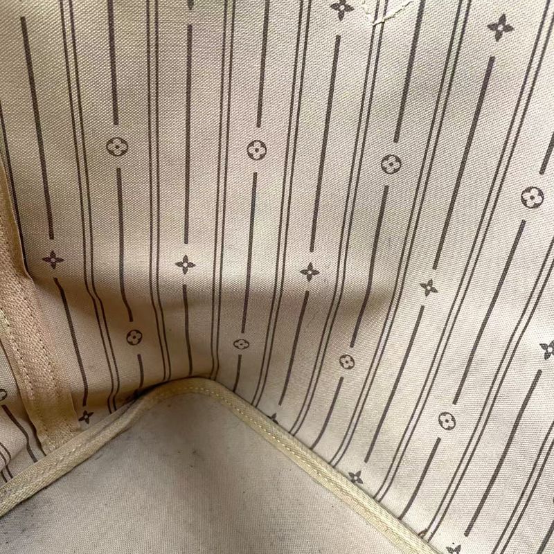 Louis Vuitton Neverfull MM Monogram Leather ×pvc Brown Tote Bag Gold M40156