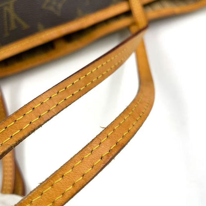 Louis Vuitton Neverfull MM Monogram Leather ×pvc Brown Tote Bag Gold M40156
