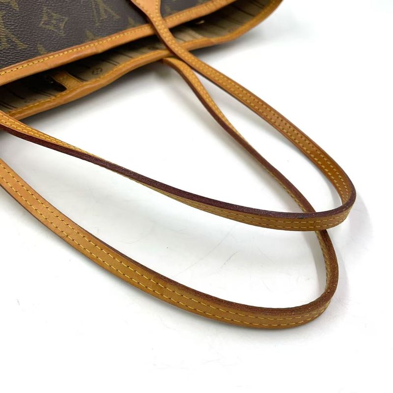 Louis Vuitton Neverfull MM Monogram Leather ×pvc Brown Tote Bag Gold M40156