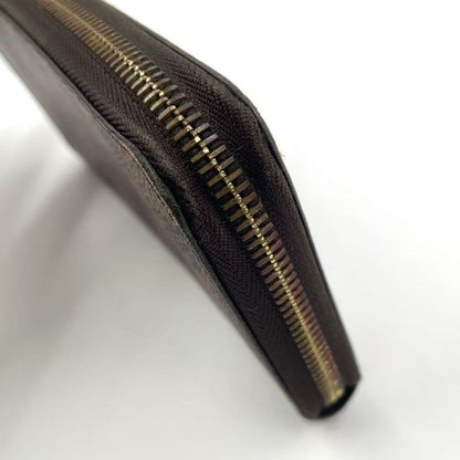 Louis Vuitton Zippy Wallet Damier Ebene Damier Ebene PVC Brown Round Zipper