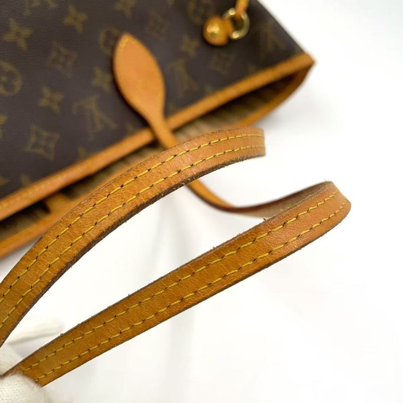 Louis Vuitton Neverfull MM Monogram Leather ×pvc Brown Tote Bag Gold M40156