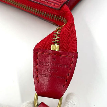 Louis Vuitton Pochette Accessory Epi Castilian Red Leather Red Handbag Gold