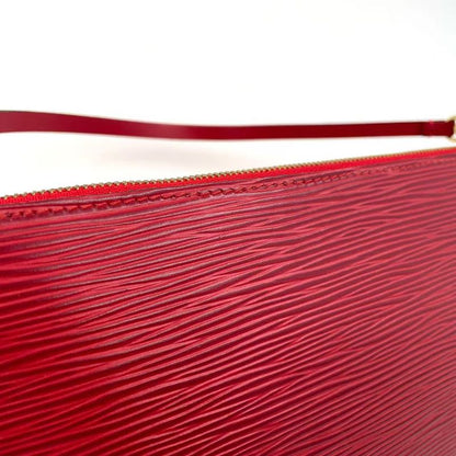 Louis Vuitton Pochette Accessory Epi Castilian Red Leather Red Handbag Gold