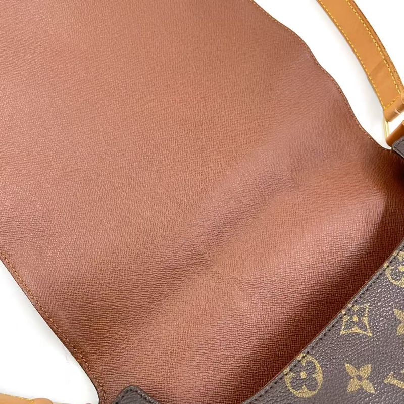 Louis Vuitton Musette Monogram Leather × PVC Brown Shoulder Bag Gold M51256